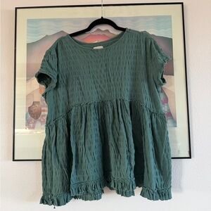 Urban Outfitters Women's Green Textured Top